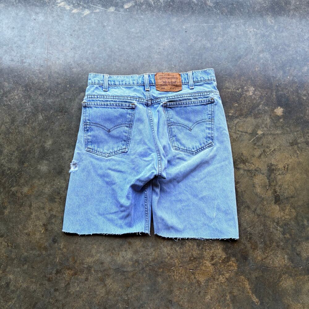 Beautifully Faded Levis‎ Cutoff Orange Tab Jorts